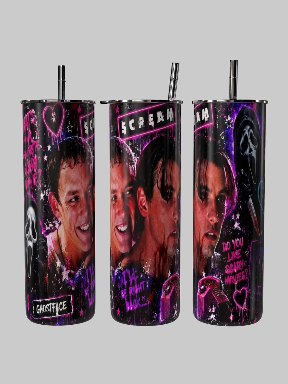 Scream Ghostface Horror 20oz Halloween Tumbler